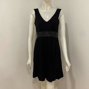 Ella Moss Black Alix Dress Chain Mail Waist Medium M